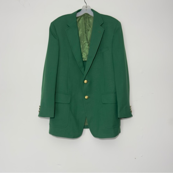 BACHRACHS Vintage Kelly Green Blazer Jacket
Size 44 Long Tall - Picture 1 of 9